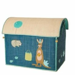 Rice by Rice Cesto Giochi In Rafia Animali In Festa Grande