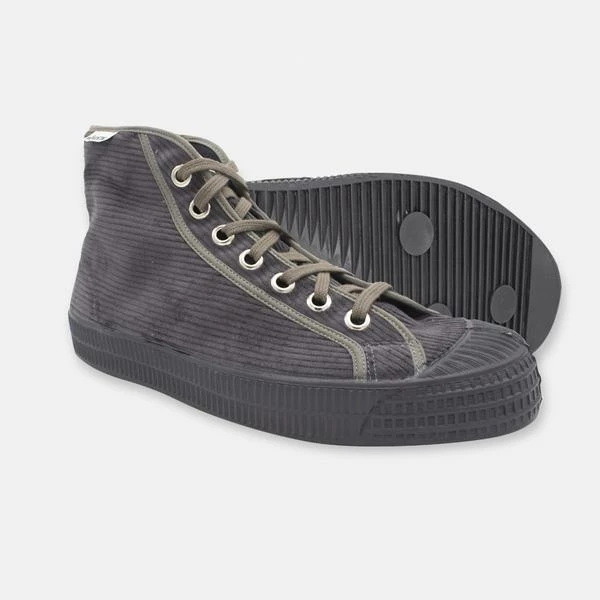 Novesta Star Dribble Hi Top Plimsoll Dark Grey Cord 4 Novesta Star Dribble Hi Top Plimsoll Dark Grey Cord