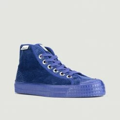 Novesta Electric Blue Star Dribble Corduroy High Top Sneakers