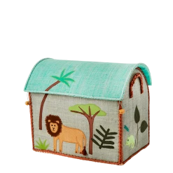 Rice by Rice Cesto Giochi In Rafia Leone Piccolo