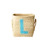 Rice by Rice Cesto Quadrato In Rafia - Lettera L