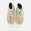 Novesta Star Dribble Hi Top Plimsoll Beige Mono 123 Wheat Cord