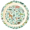 Rice by Rice Piatto Piano Melamina Animali Della Giungla Verde 1 Rice by Rice Piatto Piano Melamina Animali Della Giungla Verde