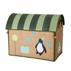 Rice by Rice Cesto Giochi In Rafia Animali In Festa Medio