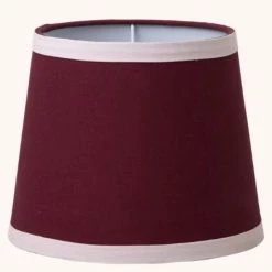 Rice by Rice Small Algodón Pantalla De Lámpara - Burdeos