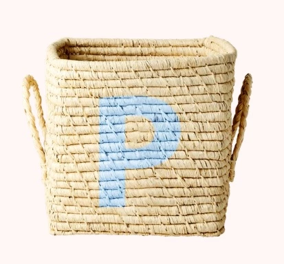 Rice by Rice Cuadrado Rafia Cesta 12 Rice by Rice Cuadrado Rafia Cesta