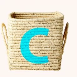 Rice by Rice Cuadrado Rafia Cesta 17 Rice by Rice Cuadrado Rafia Cesta