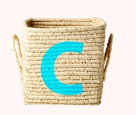 Rice by Rice Cuadrado Rafia Cesta 5 Rice by Rice Cuadrado Rafia Cesta