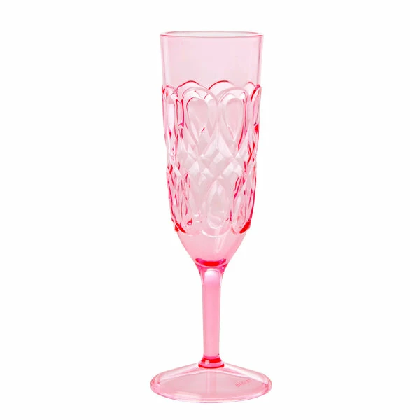 Rice by Rice Acrylic Champagne Flute In Pink 3 Rice by Rice Acrylic Champagne Flute In Pink