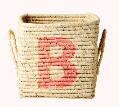 Rice by Rice Cuadrado Rafia Cesta 4 Rice by Rice Cuadrado Rafia Cesta