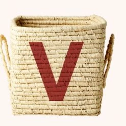 Rice by Rice Cuadrado Rafia Cesta 26 Rice by Rice Cuadrado Rafia Cesta