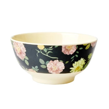 Rice by Rice Dark Rose Print Melamine Bowl 3 Rice by Rice Dark Rose Print Melamine Bowl