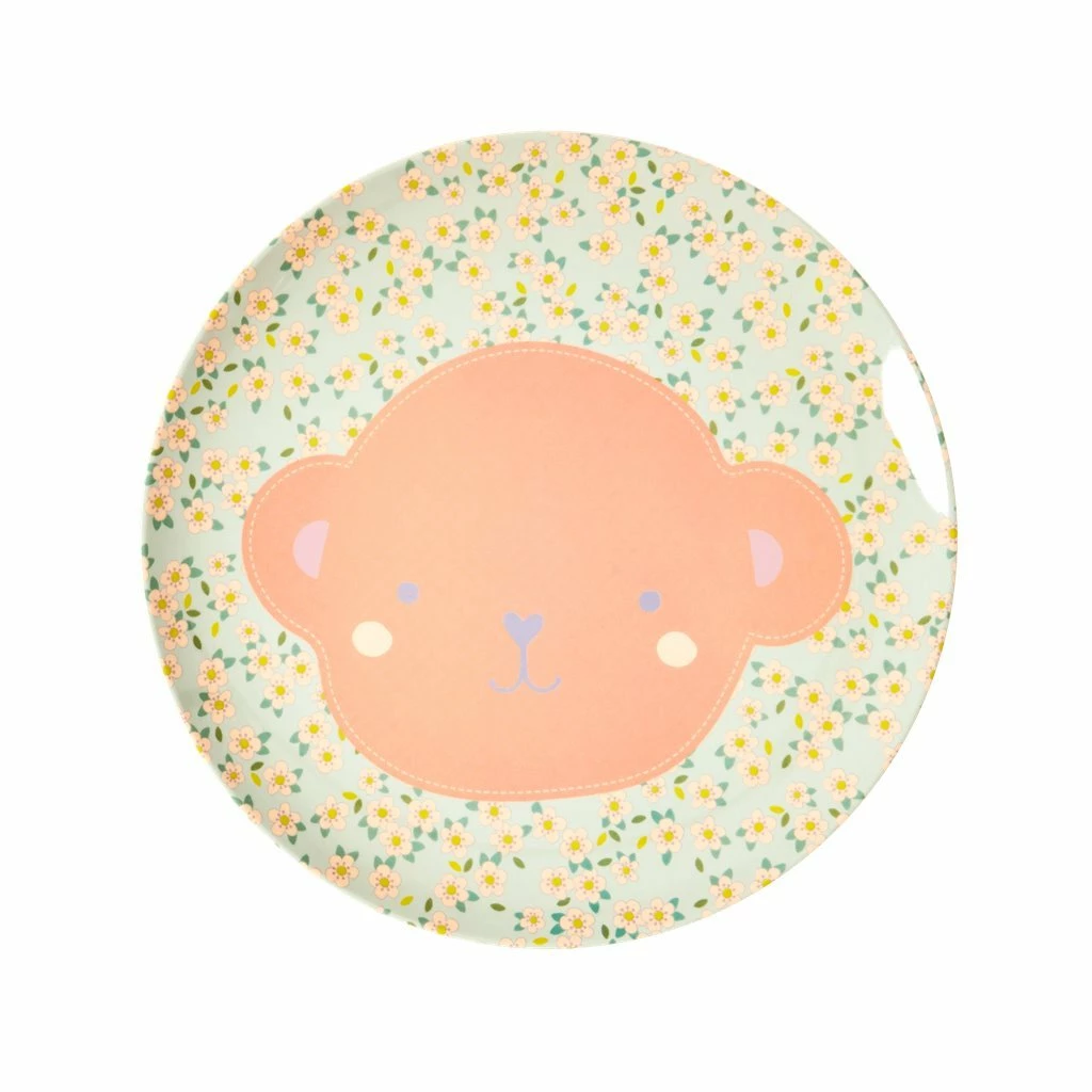 Rice by Rice Piatto In Melamina Scimmia 3 Rice by Rice Piatto In Melamina Scimmia