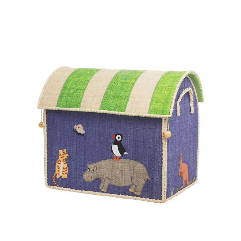 Rice by Rice Cesto Giochi In Rafia Animali Piccolo 3 Rice by Rice Cesto Giochi In Rafia Animali Piccolo