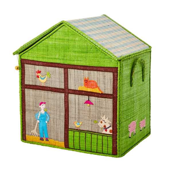 Rice by Rice Raffia Farm Toy Storage Baskets 5 Rice by Rice Raffia Farm Toy Storage Baskets