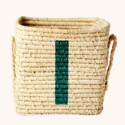 Rice by Rice Cuadrado Rafia Cesta 21 Rice by Rice Cuadrado Rafia Cesta