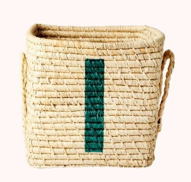 Rice by Rice Cuadrado Rafia Cesta 9 Rice by Rice Cuadrado Rafia Cesta