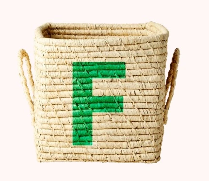 Rice by Rice Cuadrado Rafia Cesta 8 Rice by Rice Cuadrado Rafia Cesta