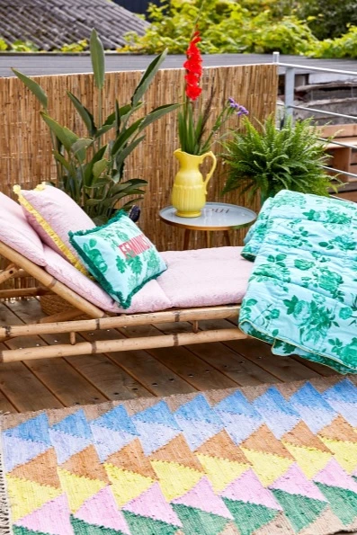 Rice by Rice Small Redondo Metal Mesa - Azul 4 Rice by Rice Small Redondo Metal Mesa - Azul