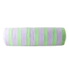 Rice by Rice Soft Velvet Bolster Pillow with Lavender and Green Stripes - Diametre 25, Width 80 cm