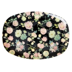 Rice by Rice Dark Rose Print Melamine Tray