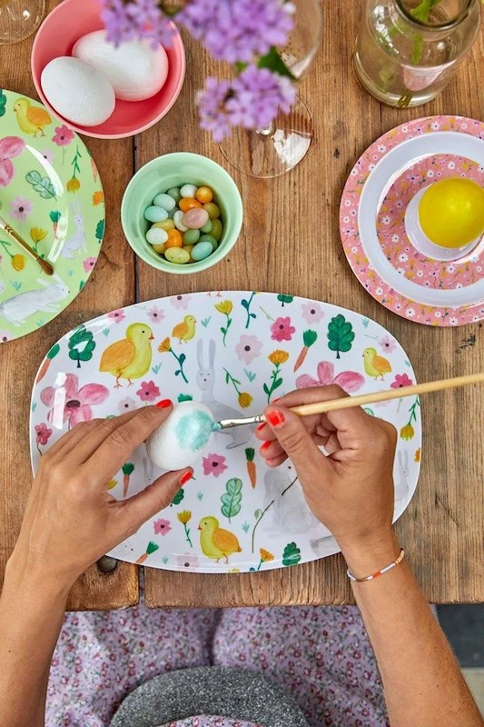 Rice by Rice Easter Print Print Melamine Tray/White 4 Rice by Rice Easter Print Print Melamine Tray/White