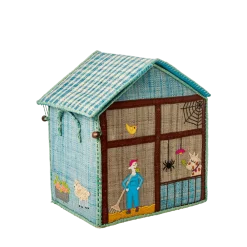 Rice by Rice Small Raffia Toy Box/Farm