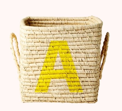 Rice by Rice Cuadrado Rafia Cesta 3 Rice by Rice Cuadrado Rafia Cesta