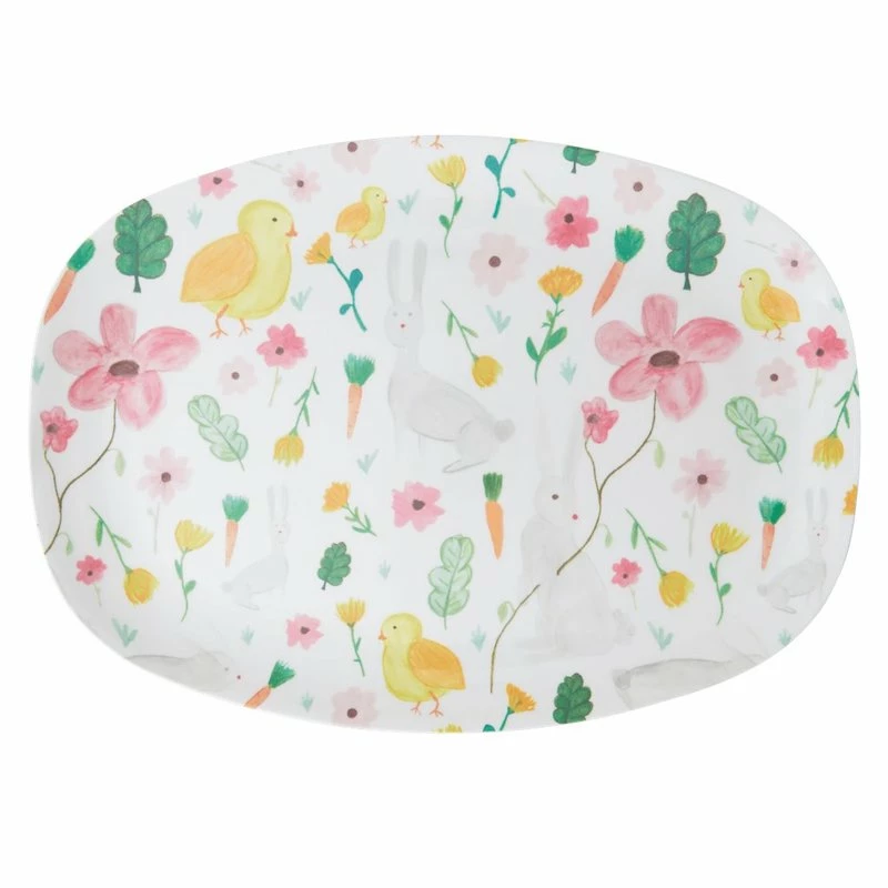 Rice by Rice Easter Print Print Melamine Tray/White 3 Rice by Rice Easter Print Print Melamine Tray/White