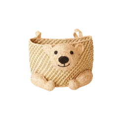 Rice by Rice Hanging Storage Basket/Bear