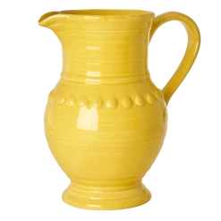 Rice by Rice Large Ceramic Jug in Yellow - 7,9 L. - Extra Large