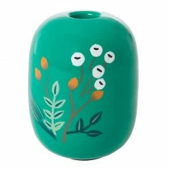 Rice by Rice Green Metal Candleholder