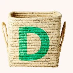 Rice by Rice Cuadrado Rafia Cesta 18 Rice by Rice Cuadrado Rafia Cesta