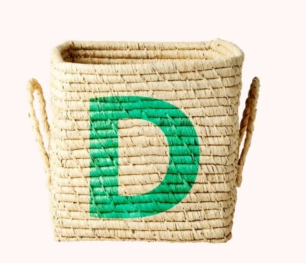 Rice by Rice Cuadrado Rafia Cesta 6 Rice by Rice Cuadrado Rafia Cesta