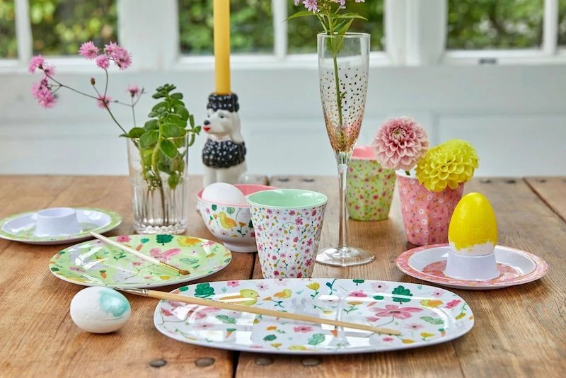 Rice by Rice Easter Print Print Melamine Tray/White 5 Rice by Rice Easter Print Print Melamine Tray/White