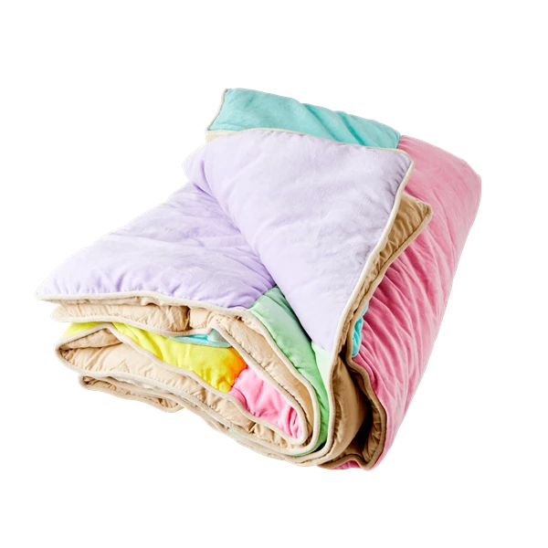 Rice by Rice Soft Velvet Quilt with Stripes in, 140 x 220 cm 3 Rice by Rice Soft Velvet Quilt with Stripes in, 140 x 220 cm