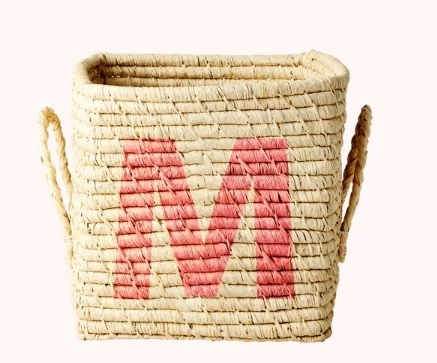 Rice by Rice Cuadrado Rafia Cesta 11 Rice by Rice Cuadrado Rafia Cesta