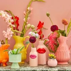 Rice by Rice Small Cerámico Florero - Rosa