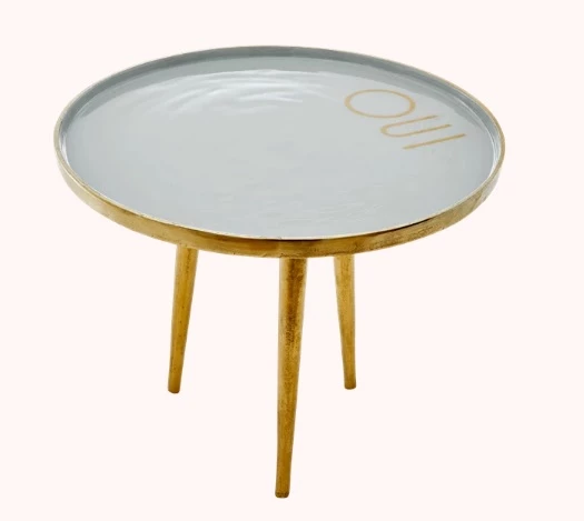 Rice by Rice Small Redondo Metal Mesa - Azul 3 Rice by Rice Small Redondo Metal Mesa - Azul