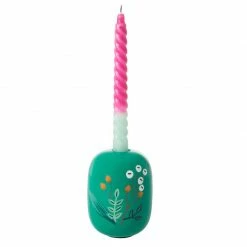 Rice by Rice Green Metal Candleholder 5 Rice by Rice Green Metal Candleholder