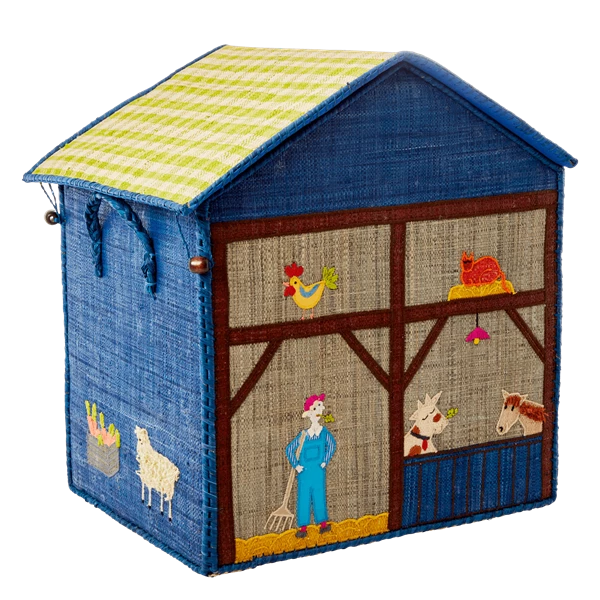 Rice by Rice Raffia Farm Toy Storage Baskets 4 Rice by Rice Raffia Farm Toy Storage Baskets