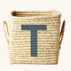 Rice by Rice Cuadrado Rafia Cesta 25 Rice by Rice Cuadrado Rafia Cesta