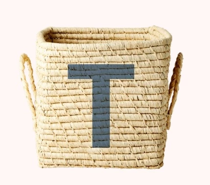 Rice by Rice Cuadrado Rafia Cesta 13 Rice by Rice Cuadrado Rafia Cesta